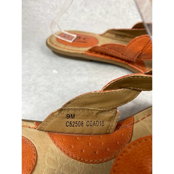 BOC Born Concept Womens Size 9 Orange Braided Flip Flop Slip On Thong Sandals - Picture 2 of 7